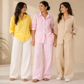 3 Linen Outfit Sets for Women ( L-4 )