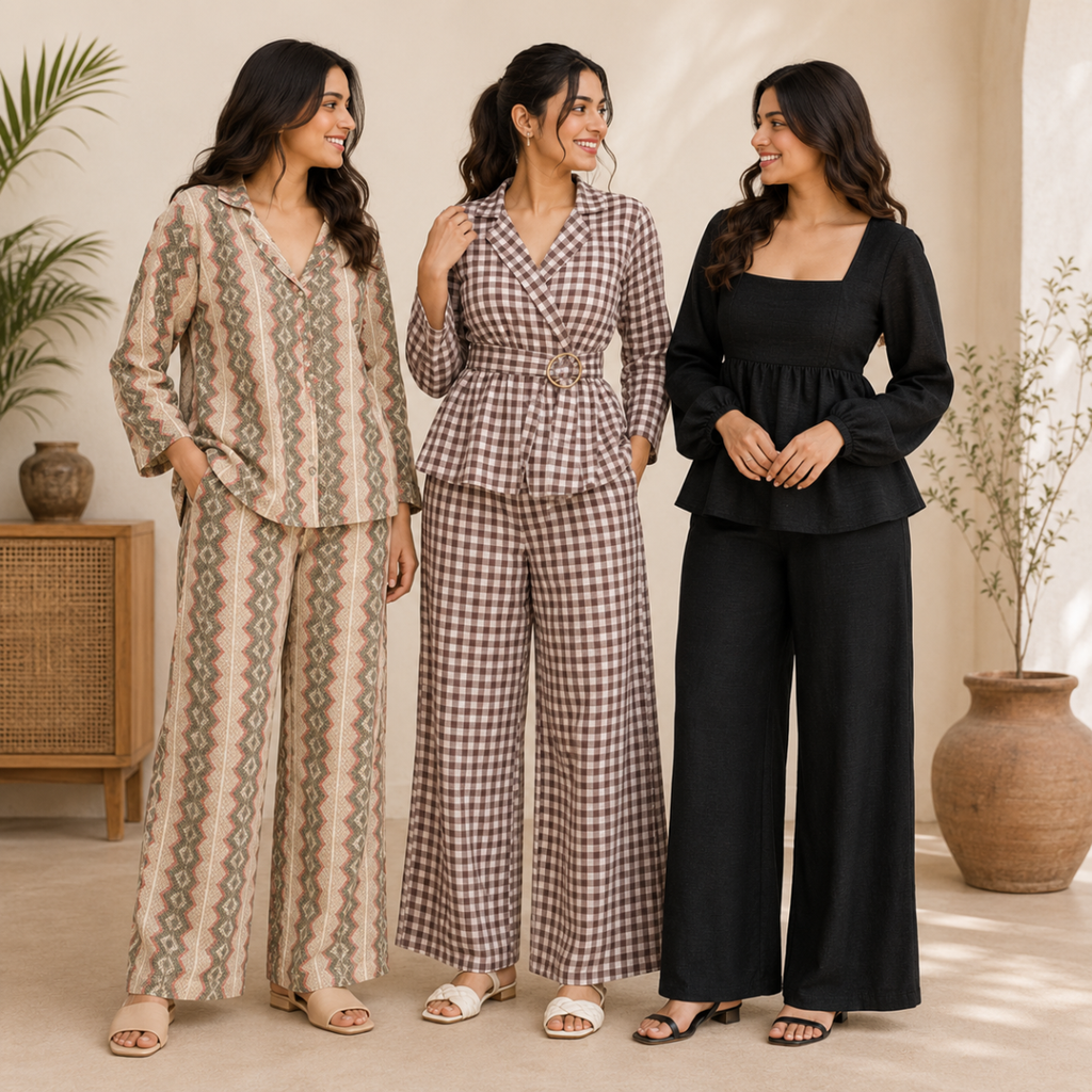 3 Women's Trendy Casual Co-Ord Set ( T4 )