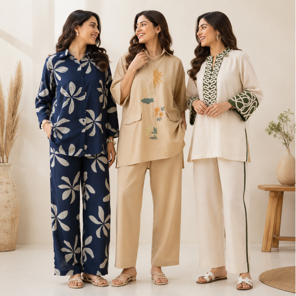 3 Women's Cotton Co-Ord Set ( C4 )