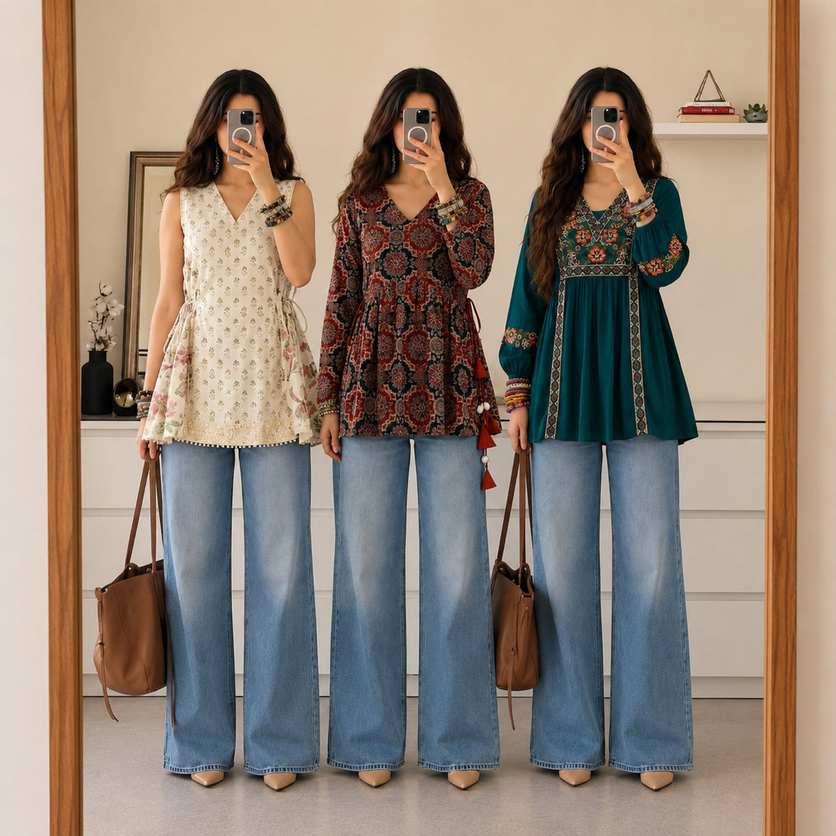3 Short Kurtis, One Perfect Combo | SK-03