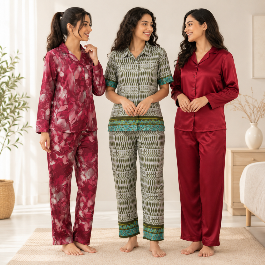 3 Women's Cotton Nightwear Set ( N-4 )