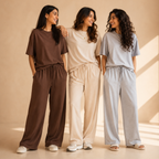 3 Sets Women's T-Shirts With Trousers (K-4)