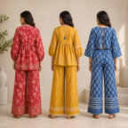 Printed Co-Ord | Pack of 3 | Casual Ethnic Fusion Wear | CC-017