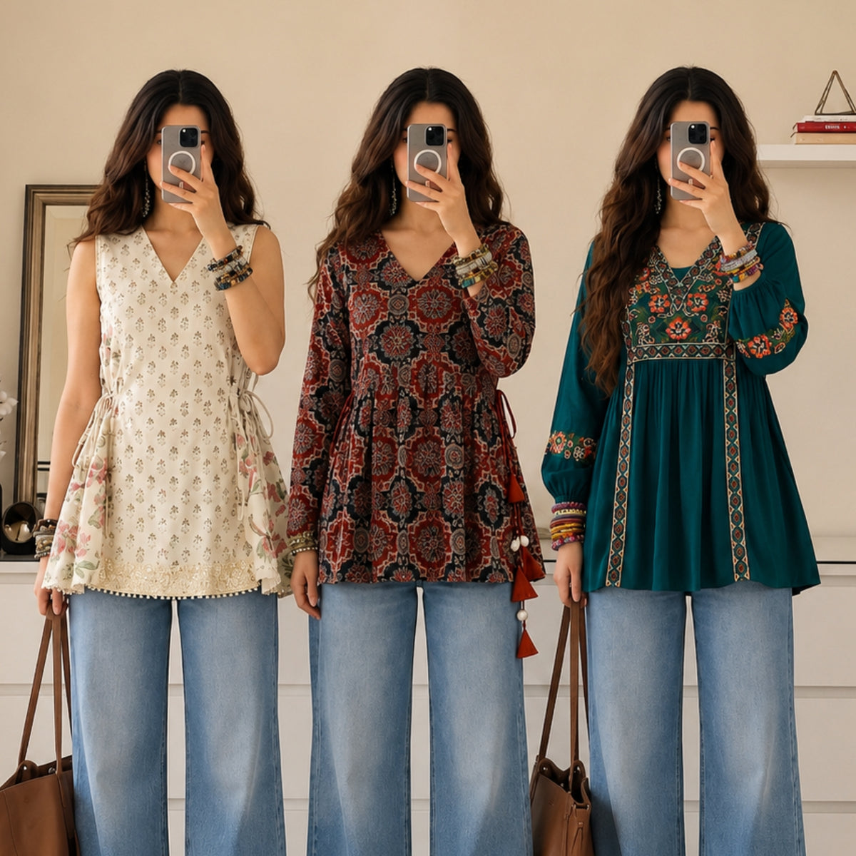 3 Short Kurtis, One Perfect Combo | SK-03