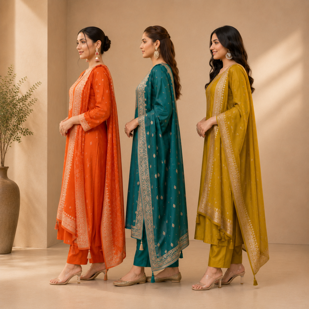 3 Cotton Combo Full Set  - Perfect For Every Occasion ( D-9 )