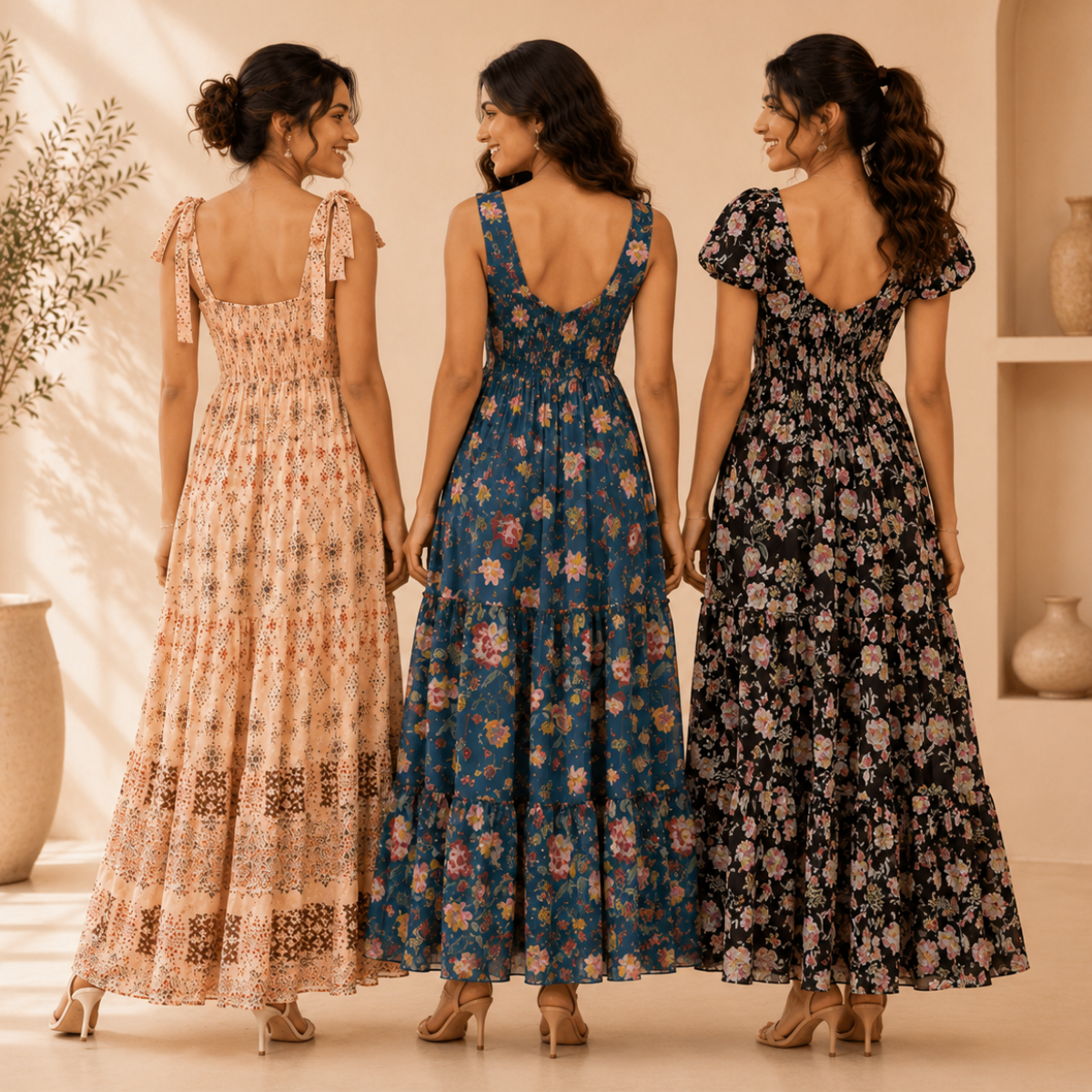 3 Printed Maxi Dress – Style Meets Comfort | MD-04