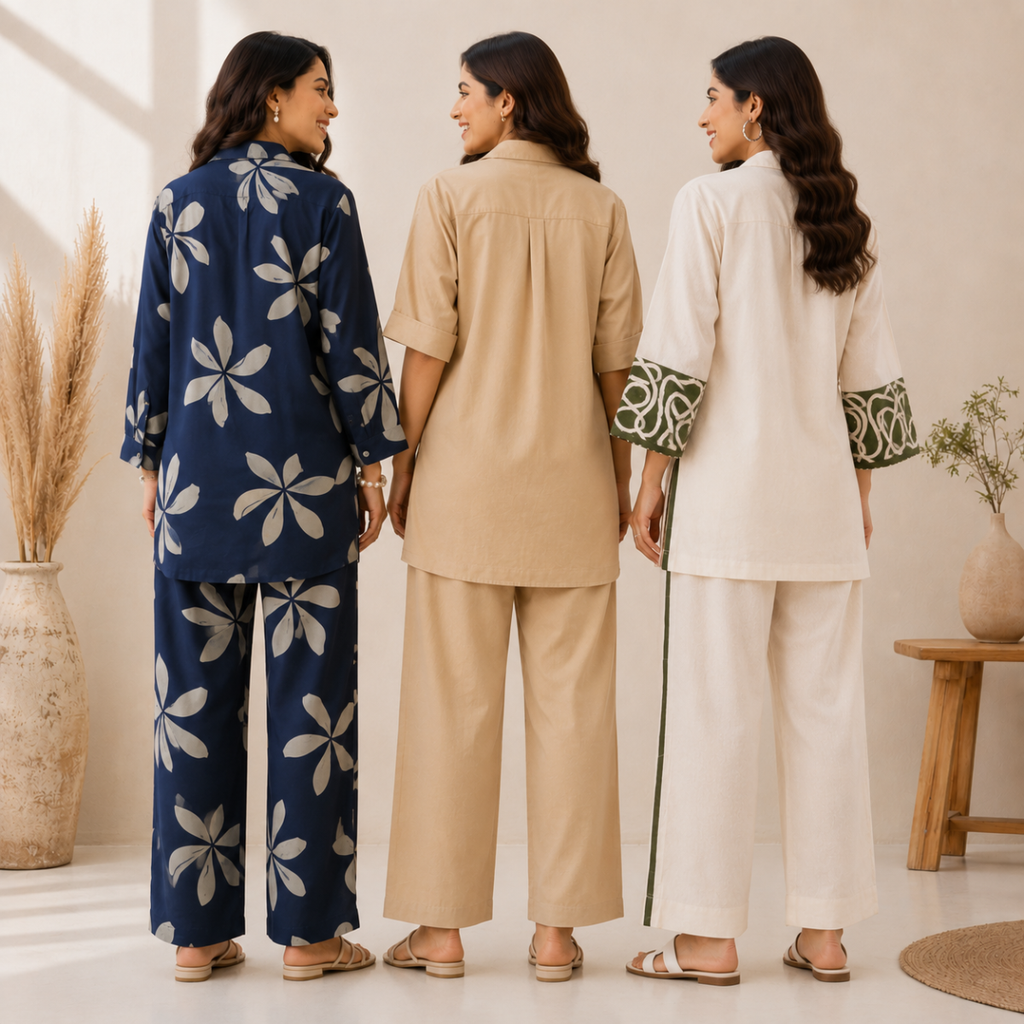 3 Women's Cotton Co-Ord Set ( C4 )