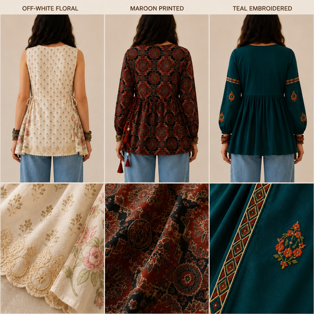 3 Short Kurtis, One Perfect Combo | SK-03