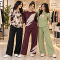 3 Women’s Casual T-Shirt With Trouser  ( T4 )