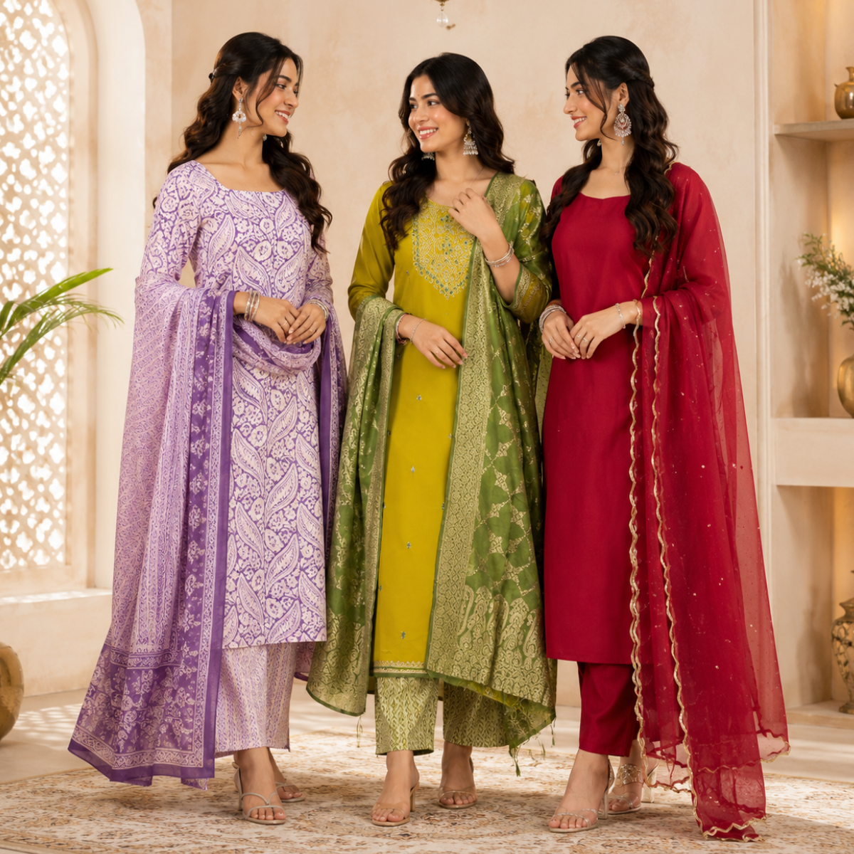 3 Cotton Combo Full Set - Perfect For Every Occasion ( D-5 )