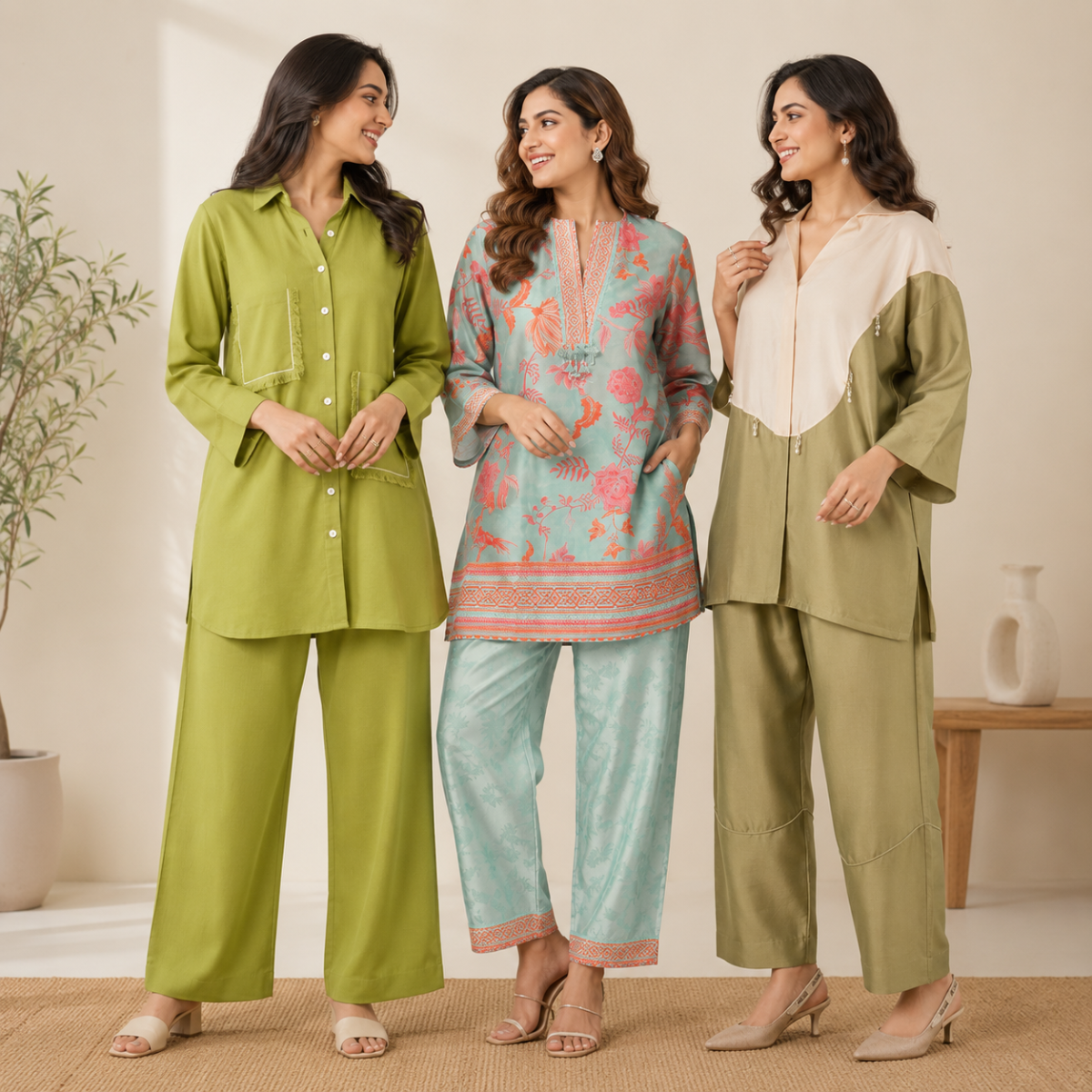 3 Women's Cotton Co-Ord Set ( C5 )