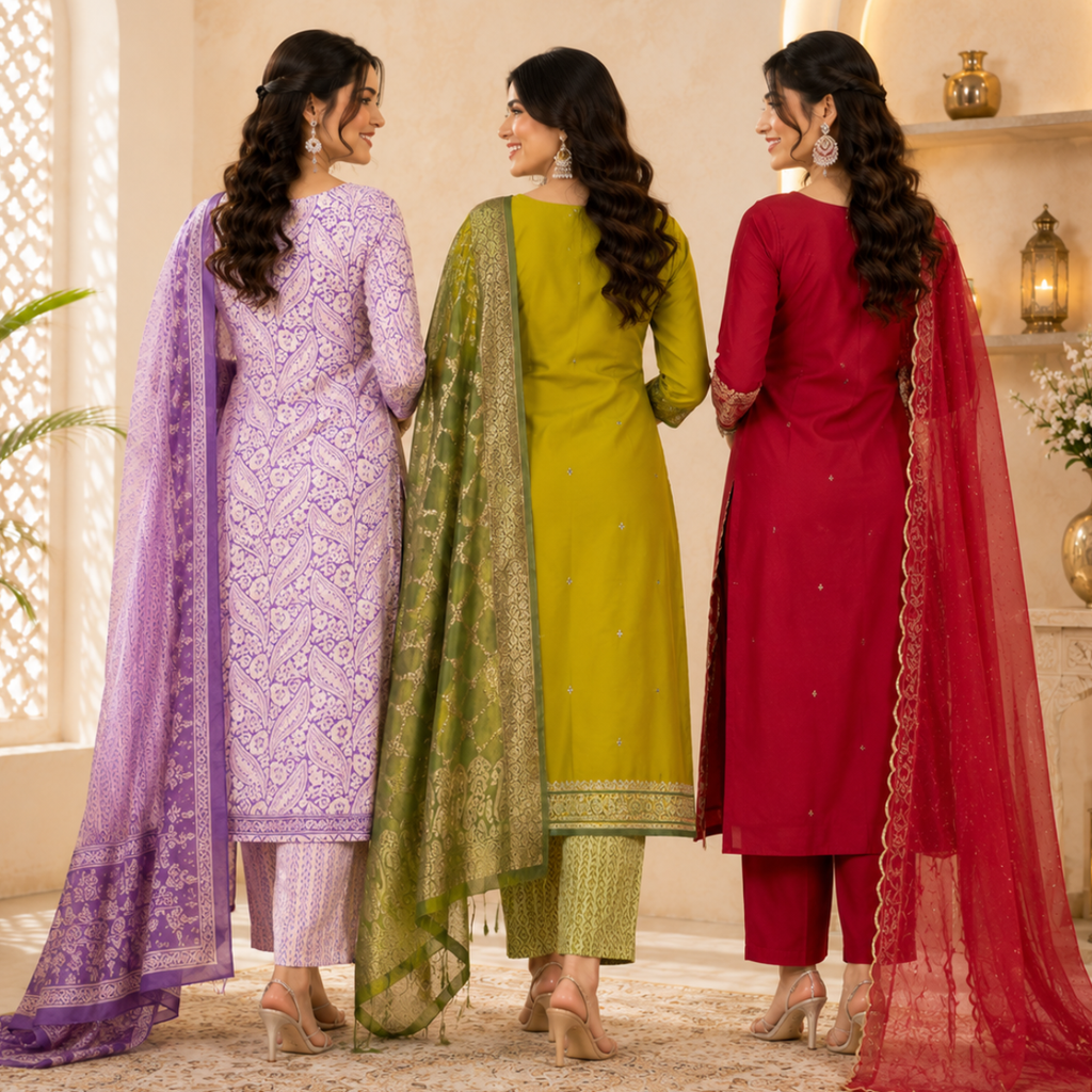 3 Cotton Combo Full Set - Perfect For Every Occasion ( D-5 )