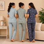 3 Cotton Night Suit For Women (N-6)