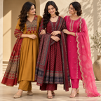 3 Women’s Stylish Kurta Set With Dupatta | KS-5