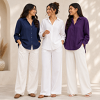 3 Linen Outfit Sets for Women ( L-7 )