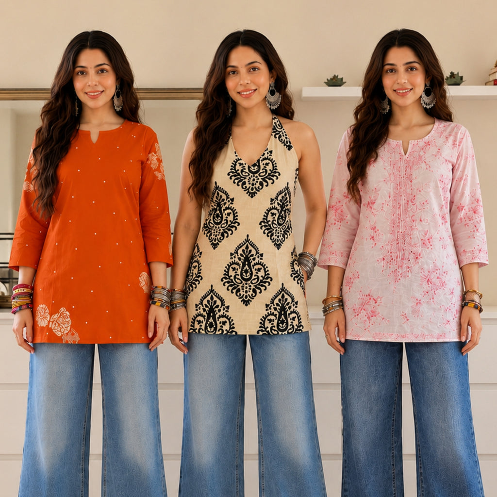 3 Short Kurtis, One Perfect Combo | SK-05