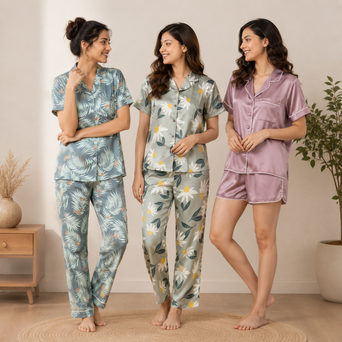 3 Combo Cotton Night Suits (C-7)