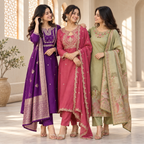 3 Women’s Ethnic Kurta Set With Dupatta | K-1