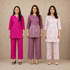 Printed Co-Ord | Pack of 3 | Casual Ethnic Fusion Wear | CC-013