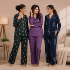 3 Cotton Night Suit For Women (N-10)