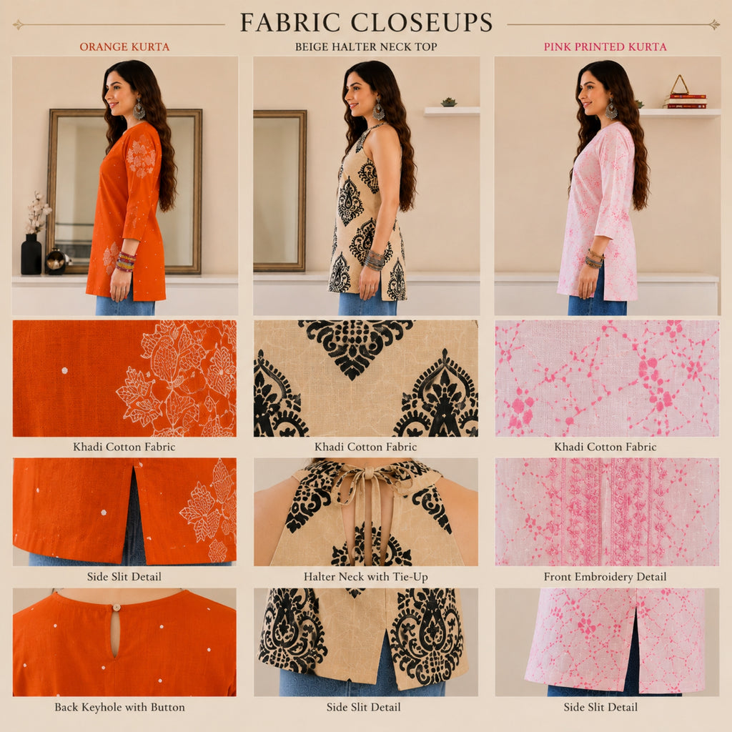 3 Short Kurtis, One Perfect Combo | SK-05