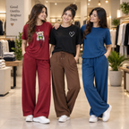 3 Women’s Casual T-Shirt With Trouser  ( T6 )
