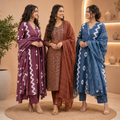 3 Combo Kurta Sets With Dupatta + Bottom (A8)