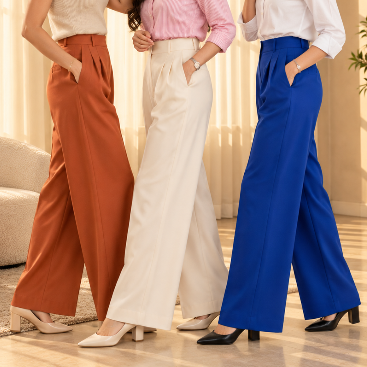 3 Women’s Comfort Fit Trousers ( T8 )