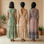 3 Printed Maxi Dress – Style Meets Comfort | MD-08