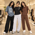 3 Women’s Casual T-Shirt With Trouser ( T7 )