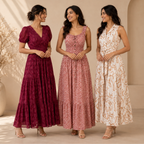3 Printed Maxi Dress – Style Meets Comfort | MD-09