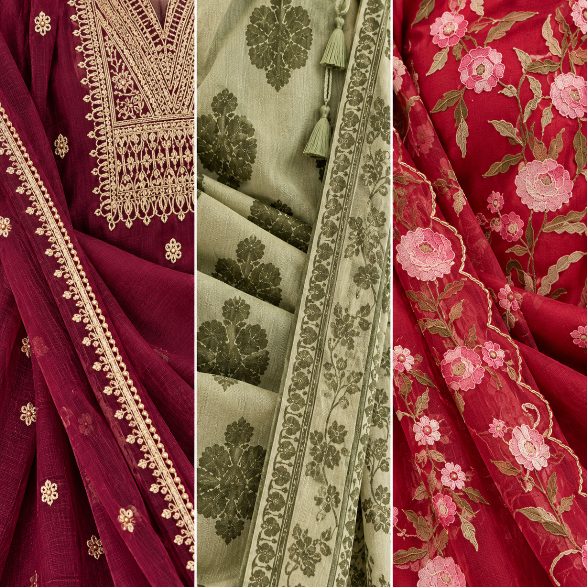 3 Women’s Stylish Kurta Set With Dupatta | KS-7