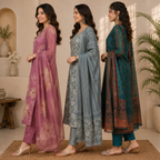Women's 3 Kurti With Dupatta | Ethnic Wear (K-9)