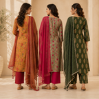 3 Women's Kurta Set with Dupatta | Comfortable Fit ( KS7 )