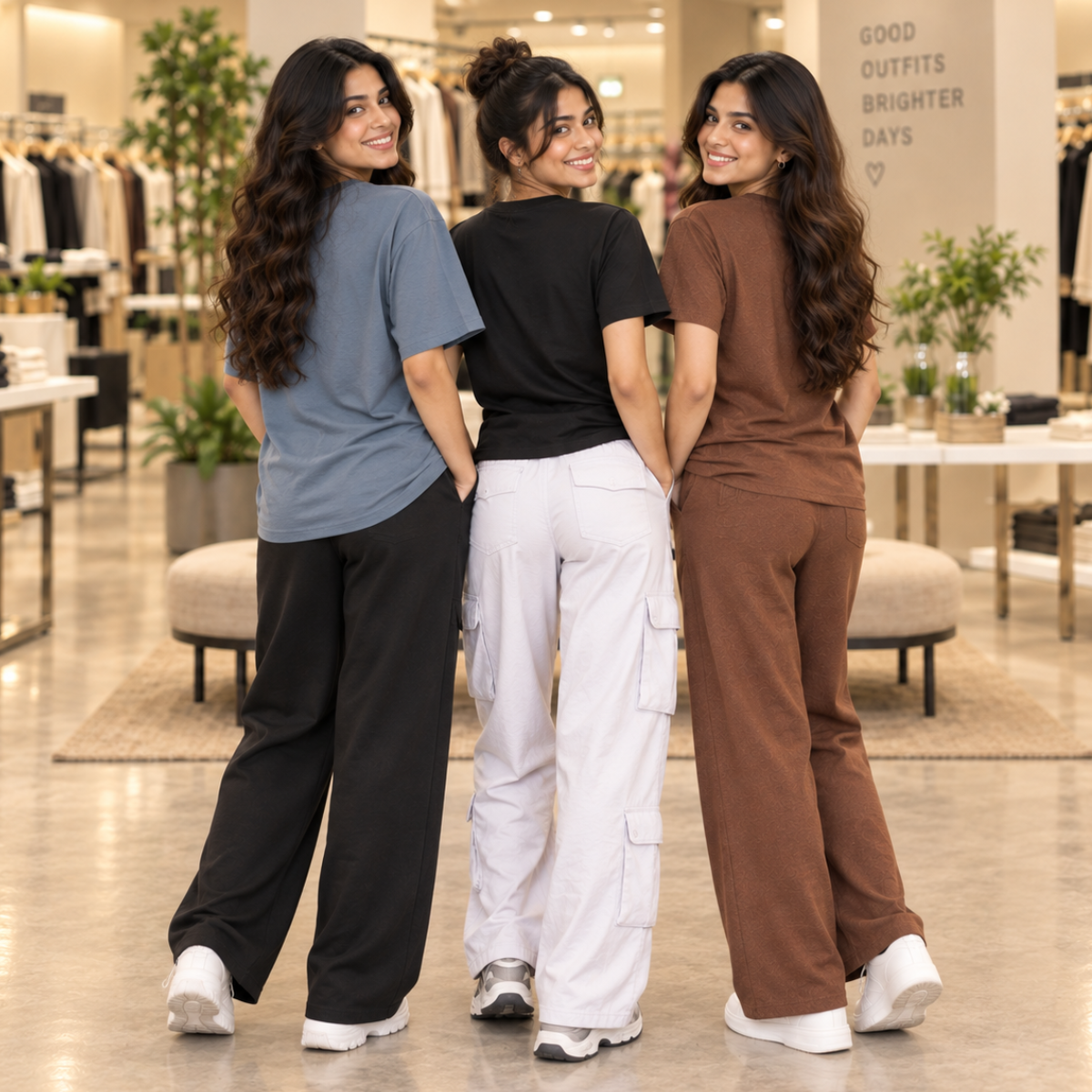 3 Women’s Casual T-Shirt With Trouser ( T7 )