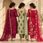 3 Women’s Stylish Kurta Set With Dupatta | KS-7