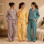 3 Cotton Night Suit For Women (N-1)