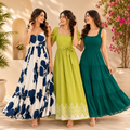 3 Printed Maxi Dress – Style Meets Comfort | MD-10