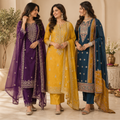 3 Women's Kurta Set with Dupatta | Comfortable Fit ( KS8 )