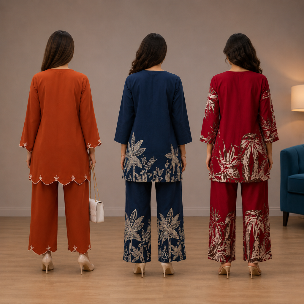 Printed Co-Ord | Pack of 3 | Casual Ethnic Fusion Wear | CC-015