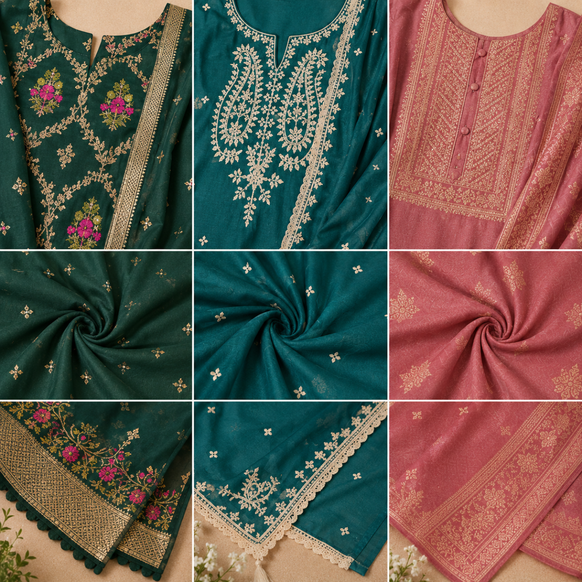 3 Cotton Combo Full Set  - Perfect For Every Occasion ( D-7 )