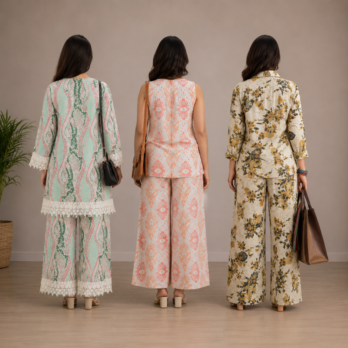 Printed Co-Ord | Pack of 3 | Casual Ethnic Fusion Wear | CC-011