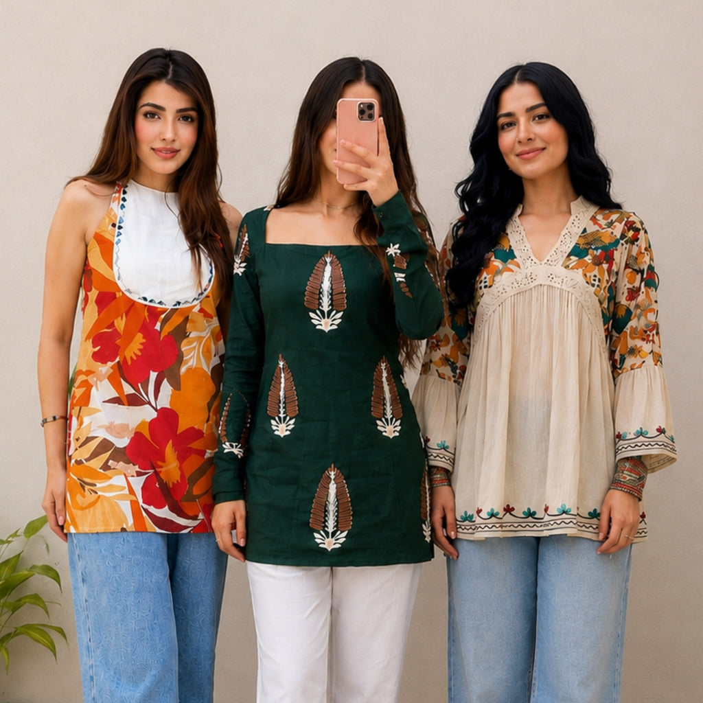 3 Short Kurtis, One Perfect Combo | SK-01