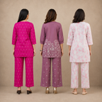 Printed Co-Ord | Pack of 3 | Casual Ethnic Fusion Wear | CC-013