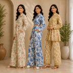 Printed Co-Ord | Pack of 3 | Casual Ethnic Fusion Wear | CC-016
