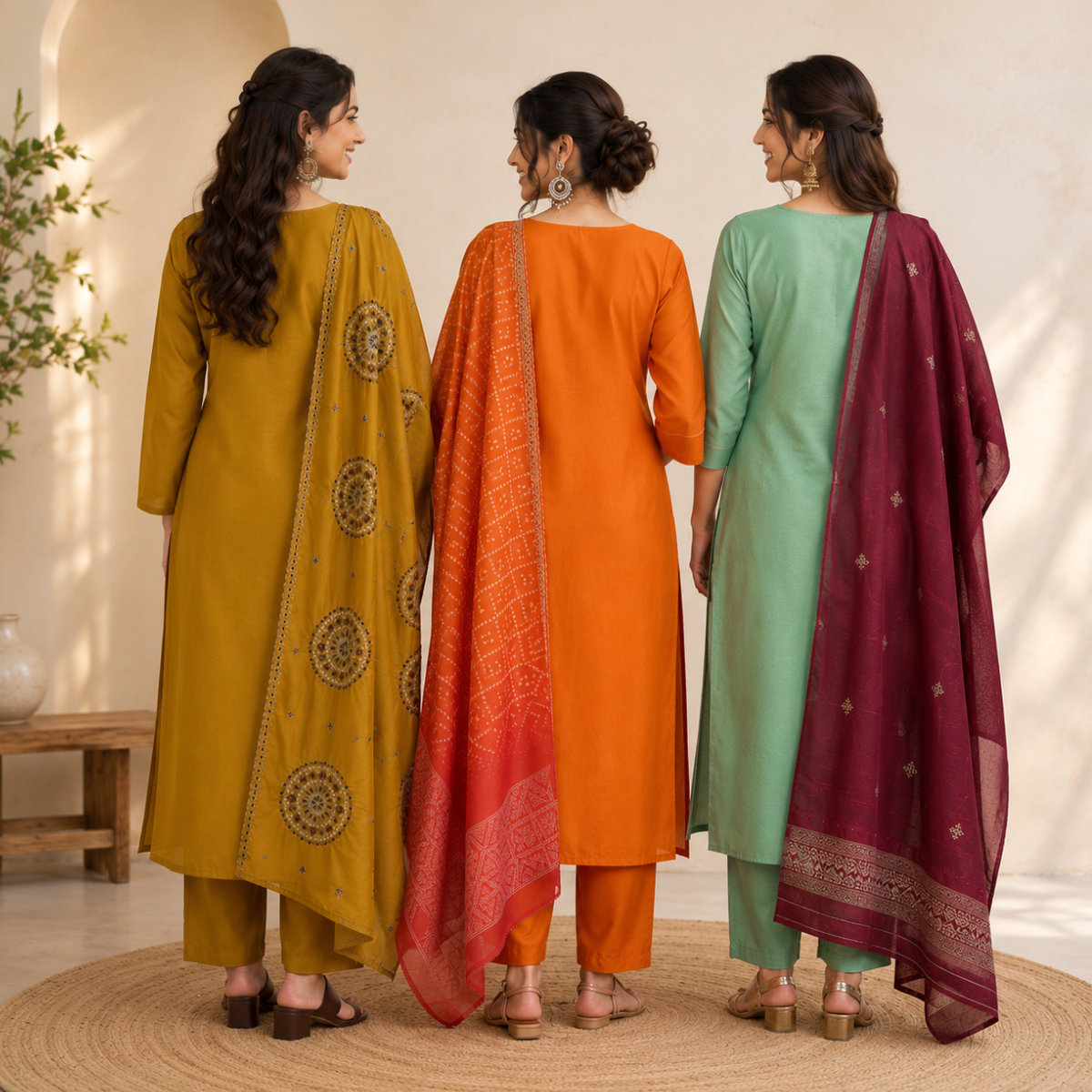 Women's 3 Kurti With Dupatta | Ethnic Wear (K-10)