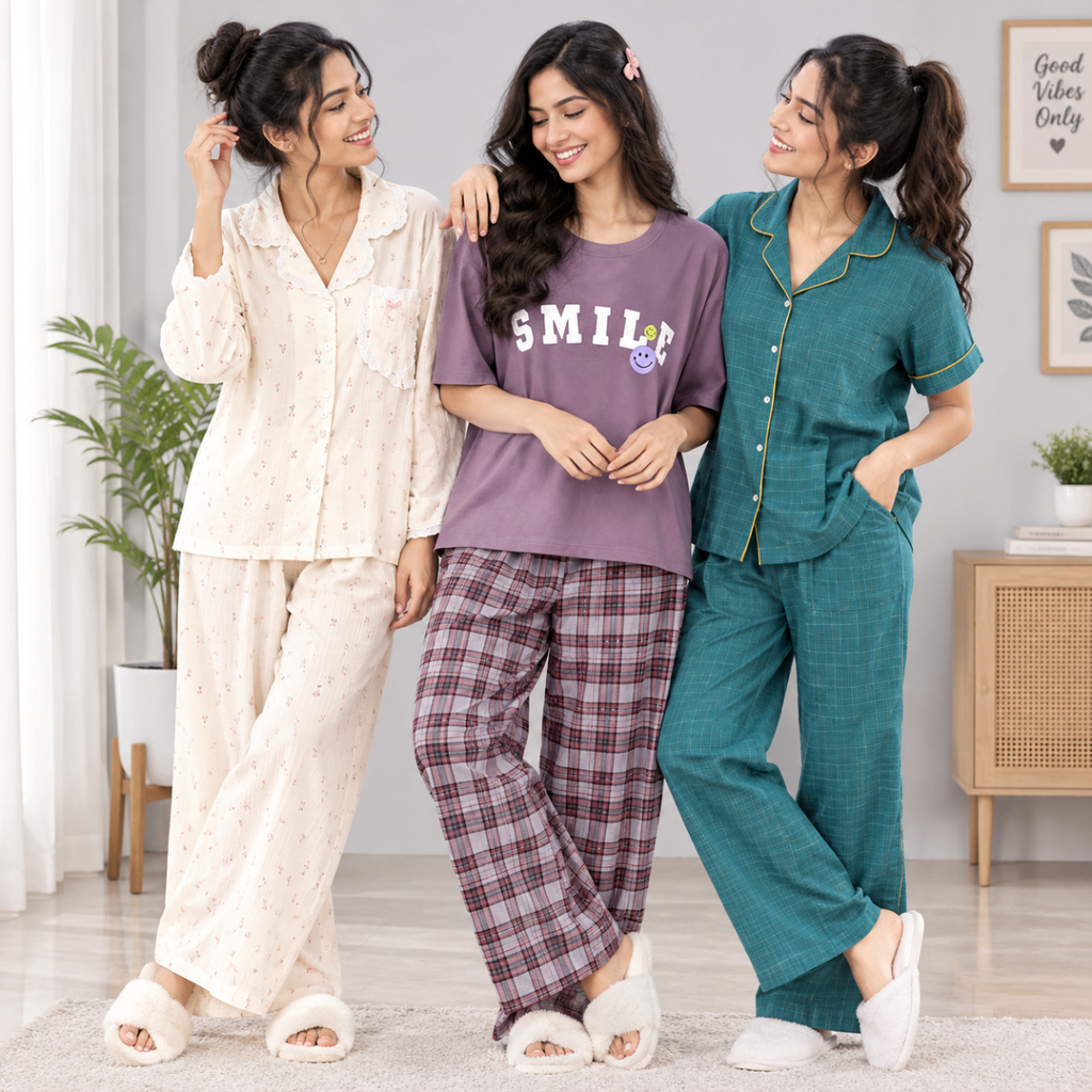 3 Women's Everyday Comfort Night Suit | N11