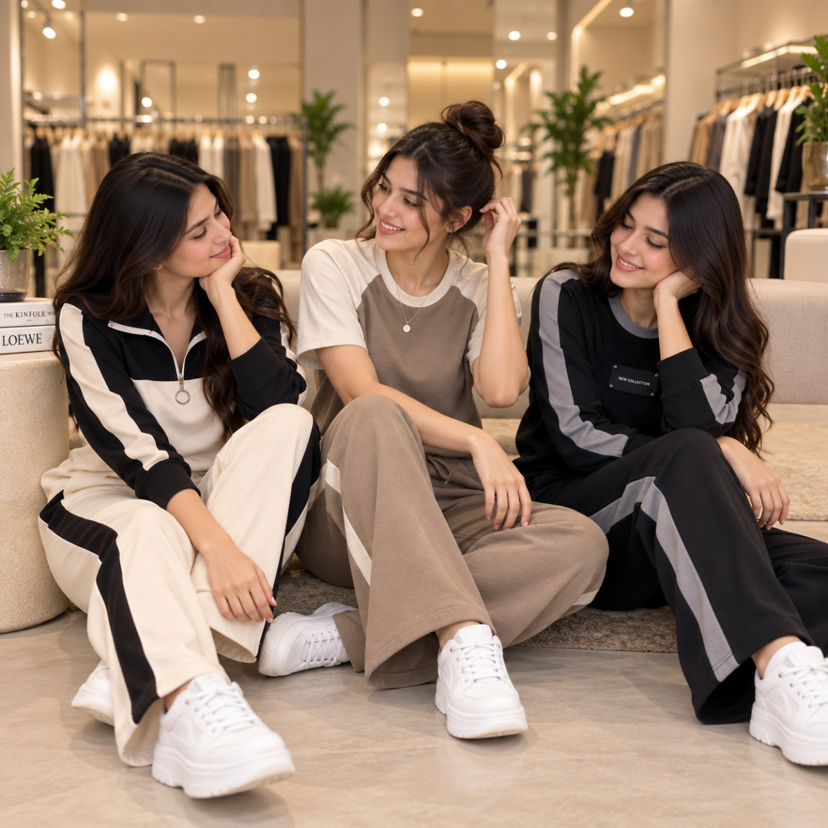 3 Women’s Casual T-Shirt With Trouser ( T9 )