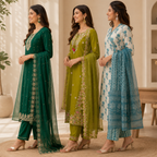3 Women's Kurta Set with Dupatta | Comfortable Fit ( KS9 )