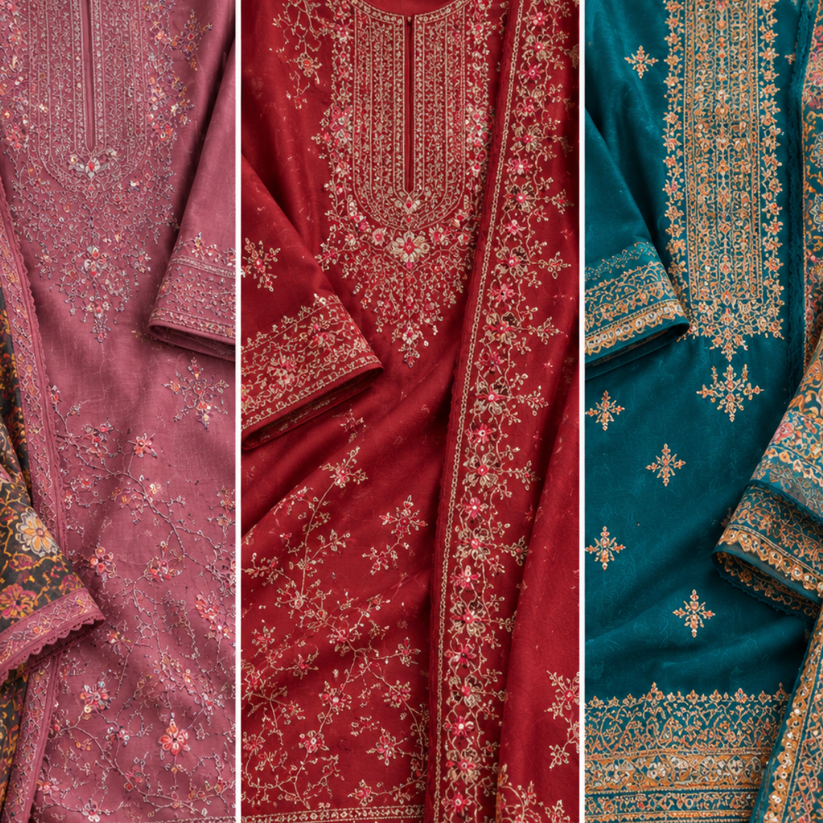 3 Women’s Ethnic Kurta Set With Dupatta | K-9